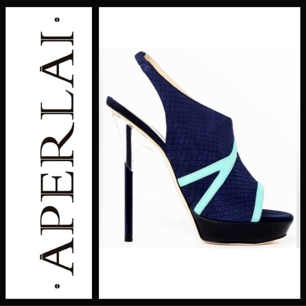 Aperlai open toe stilettos size 8